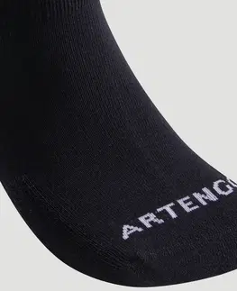 bedminton Nízke tenisové ponožky RS 100 3 páry čierne