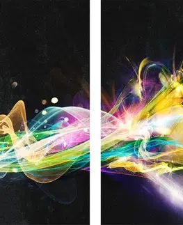 Abstraktné obrazy 5-dielny obraz explózia farieb