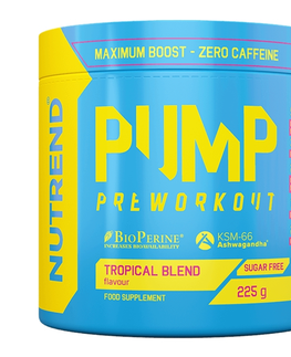 Stimulanty a energizéry Pre-workout zmes Nutrend Pump 225g bez kofeínu tropical blend