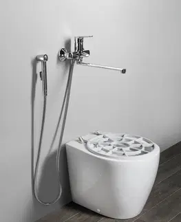 Kúpeľňa ISVEA - Výlevka keramická samostatne stojaci s roštom 36x52 cm, spodný/zadný odpad, biela VKS03