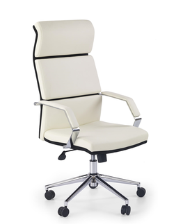 Kancelárske stoličky HALMAR Costa kancelárske kreslo s podrúčkami biela / čierna