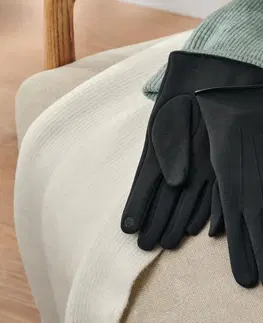 Gloves & Mittens Rukavice z teplákoviny, čierne
