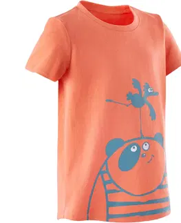 nohavice Detské bavlnené tričko 100 koralové