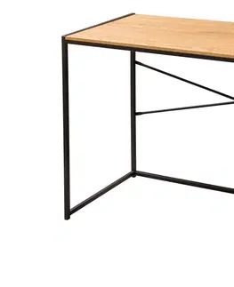 Písacie stoly LuxD Dizajnový písací stôl Maille 100 cm divý dub