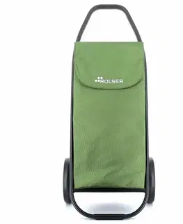 Nákupné tašky a košíky Rolser Nákupná taška na kolieskach Com MF 8 Black Tube, zelená