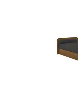 Jednolôžkové postele ArtElta Jednolôžková posteľ PARYS hnedá | 80 x 190 cm Farba: Ľavá / Sawana 05