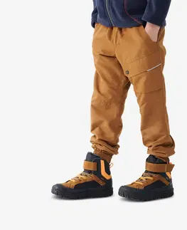 nohavice Chlapčenské turistické nohavice SH100 hrejivé a vodoodpudivé 2-6 rokov