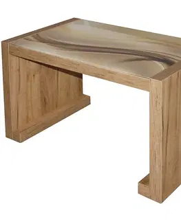 Konferenčné stolíky s úložným priestorom Konferencny stolik  Arsinoe dub wotan/sklo model:1
