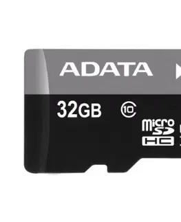 Pamäťové karty A-Data Micro SDHC Premier 32 GB, SD adaptér, UHS-I, Class 10, rýchlosť 30 MB/s