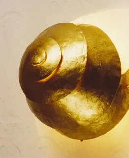 Nástenné svietidlá Holländer Nástenné svietidlo Snail One v zlatej