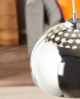 Svietidlá LuxD 16669 Lampa Sphere chróm závesné svietidlo