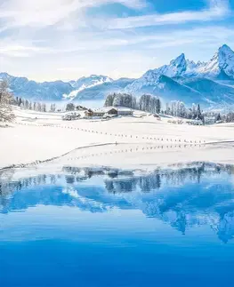 Tapety príroda Fototapeta zasnežená krajina v Alpách