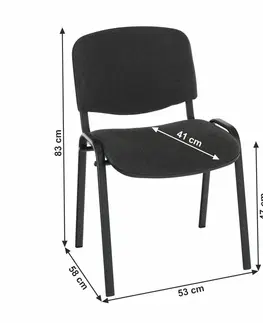 Konferenčné stoličky Kancelárska stolička, sivá, ISO NEW C26