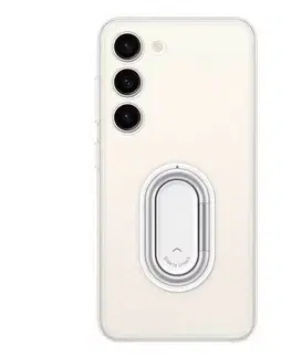 Puzdrá na mobilné telefóny Zadný kryt Clear Gadget pre Samsung Galaxy S23, transparentná (s odnímateľným úchytom) EF-XS911CTEGWW