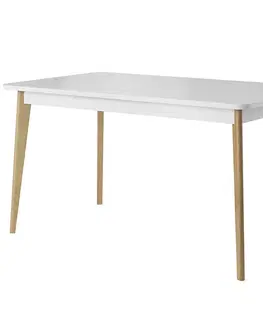 Jedálenské stoly Rozkladací stôl Primo PST 140/180x80cm dub riviera/biely