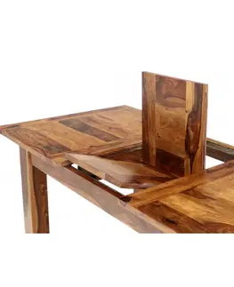 Jedálenské stoly Rozkladací stôl Amba 140/180x90 z indického masívu palisander