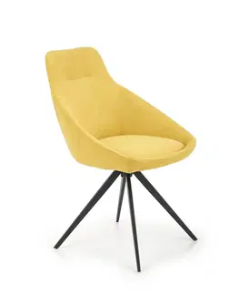 Jedálenské stoličky a kreslá Jedálenské kreslo K431 Halmar Žltá