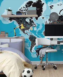 Samolepiace tapety Samolepiaca tapeta moderná mapa sveta