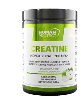 Kreatín monohydrát Creatine Monohydrate 200 Mesh - Human Protect 500 g Green Apple