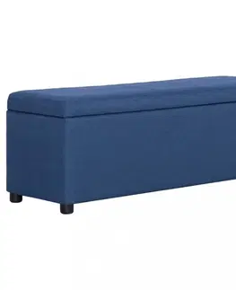 Lavice a stoličky Lavica s úložným priestorom látka Dekorhome Modrá