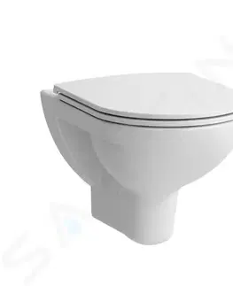 Záchody Laufen - Pro Závesné WC so sedadlom Slim, Slowclose, Rimless, biela H8669510000001