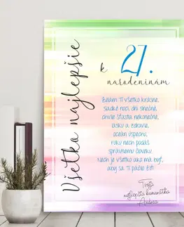 Tabuľky s venovaním (darčeky) Darček pre kamarátku - Blahoželanie k 27 narodeninám pre kámošku - tabuľka