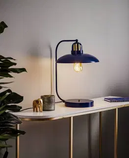 Stolové lampy Eko-Light Stolová lampa Felix, modrá/zlatá