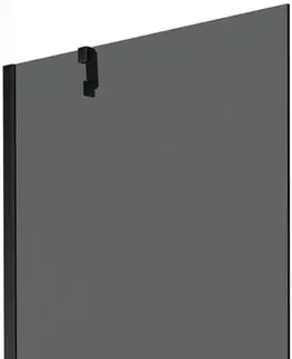 Sprchové dvere MEXEN/S - Next vaňová zástena FIX 80 x 150 cm, grafit, čierna 895-080-000-00-40-70