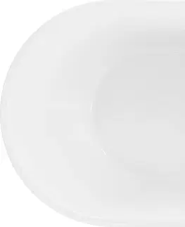 Vane MEXEN - Flavia vaňa voľne stojaca 150x75 cm, biela s biela, čierny sifón 54031507500-B