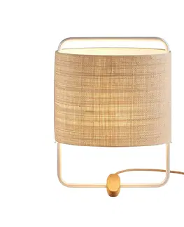 Lampy na nočný stolík Carpyen Stolová lampa Margot 44 cm prírodná perleťová dub