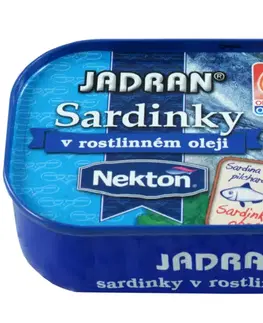 Zdravé potraviny Nekton Sardinky v rastlinnom oleji JADRAN 125 g