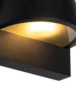 Vonkajsie nastenne svietidla Priemyselné vonkajšie nástenné svietidlo čierne IP44 - Femke