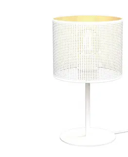 Lampy  Stolná lampa LOFT SHADE 1xE27/60W/230V pr. 18 cm biela/zlatá 