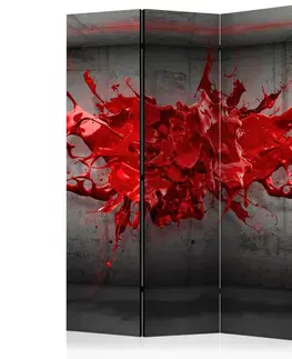 Paravány Paraván Red Ink Blot Dekorhome 135x172 cm (3-dielny)