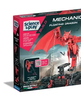 Hračky stavebnice CLEMENTONI - Mechanické laboratórium - Veľký lietajúci drak