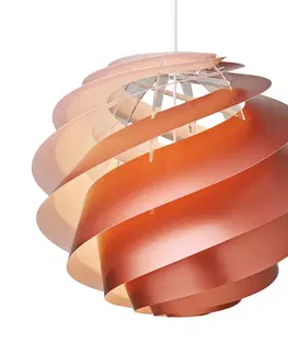 Závesné svietidlá LE KLINT LE KLINT Swirl 3 Large – závesná lampa v medenej