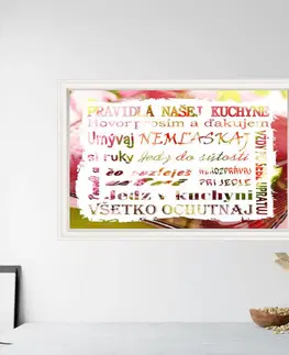 Tapety na stenu Tapeta na stenu - Pravidlá kuchyne, veselé