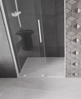 Sprchovacie kúty MEXEN/S - Velár posuvné sprchové dvere 100, transparent, biela 871-100-000-01-20