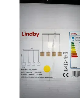 Svietidlá Lindby Lindby - Luster na lanku ZALIA 4xE27/60W/230V 