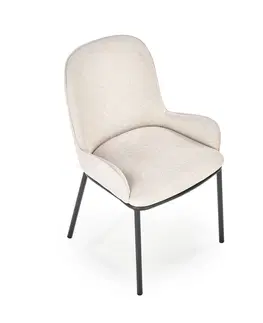 Jedálenské stoličky HALMAR K481 jedálenská stolička béžová / čierna