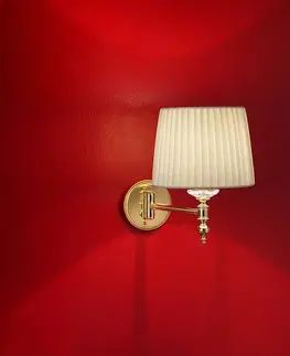 Nástenné svietidlá Masiero Mosadzné nástenné svietidlo Grace s hodvábnym 34cm