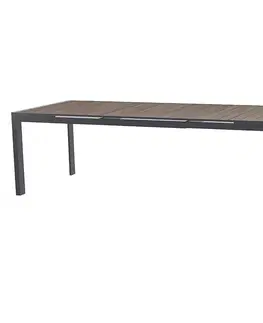 Stolčeky DEOKORK DOPREDAJ Hliníkový stôl LIVORNO 214/274x110 cm (antracit)
