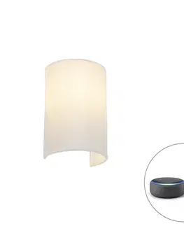 Nastenne lampy Inteligentné nástenné svietidlo biele vrátane Wifi A60 - Simple Drum Jute