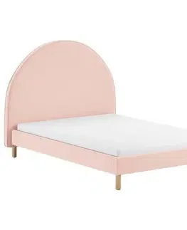 Klasické detské postele Posteľ Pre Deti A Mládež S Roštom 140x200cm Ružová,boucle