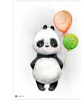 Obrazy do detskej izby Panda s balónmi do detskej izby