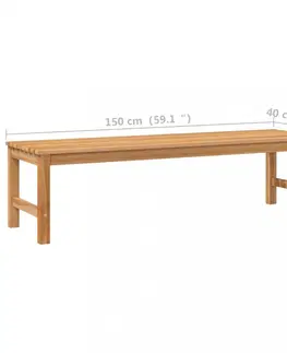 Záhradné lavice Záhradná lavica teak Dekorhome 150 cm