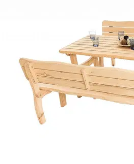Stolčeky DEOKORK Masívny záhradný stôl z borovice VIKING (40 mm) - rôzne dĺžky 150 cm
