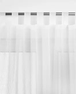 Závesy Homede Záclona Kresz Loops, biela, 140 x 175 cm