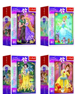 Hračky puzzle TREFL -  Mini puzzle 54 dielikov Krásne princezné/Disney Princess 4 druhy