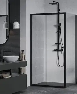 Sprchovacie kúty MEXEN/S - APIA sprchovací kút 95x80, transparent, čierna 840-095-080-70-00